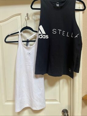 Adidas by Stella McCartney Wimens Black & White Logo Tank Tops